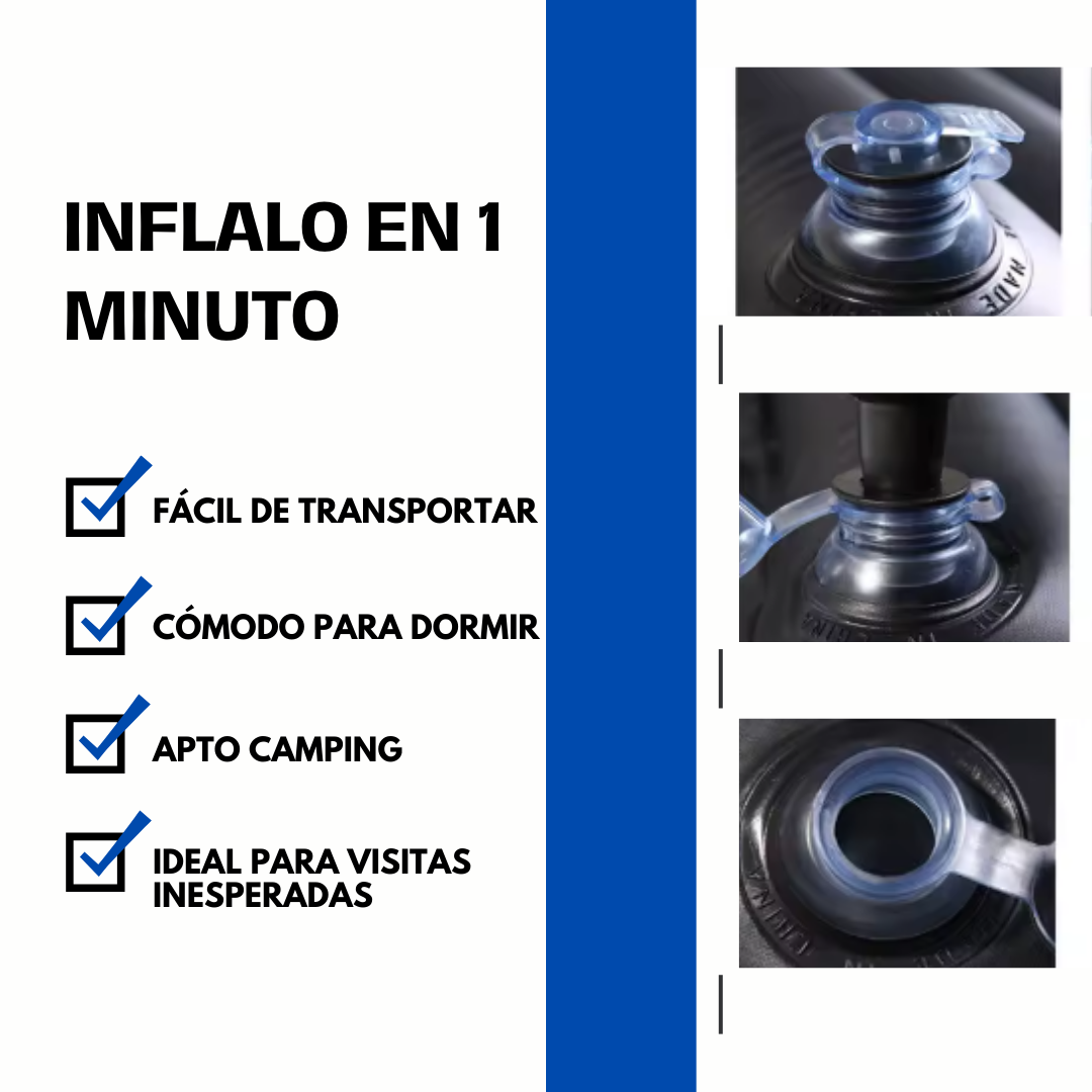 COLCHON INFLABLE PARA CARRO/CAMPING